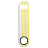 Lemongele en witte snoepjes strepen speed flessenopener (Voorkant)