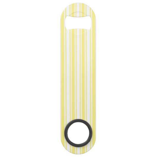 Lemongele en witte snoepjes strepen speed flessenopener (Voorkant)