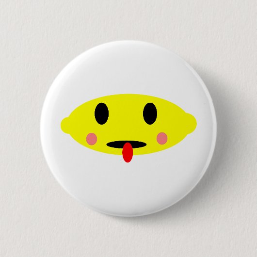 Lemongezicht Ronde Button 5,7 Cm (Voorkant)