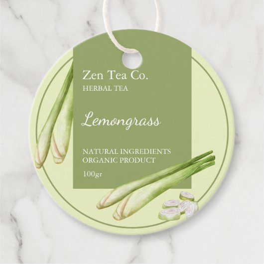 Lemongrass kruidenthee zakelijk Label (Voorkant)