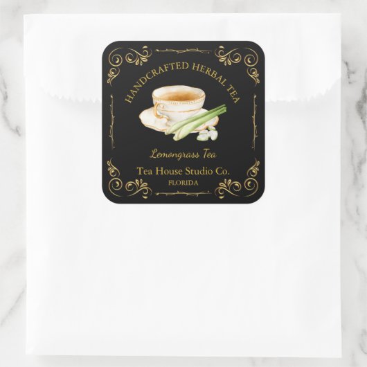  Lemongrass Tea Square Label (Tas)