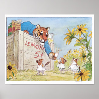 Lemonnaat stand-tijgerafdrukken poster