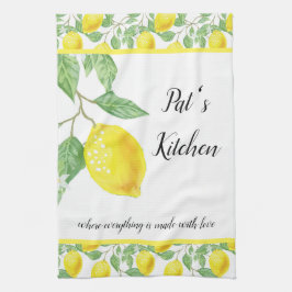 Lemonpatroon personaliseren theedoek
