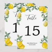 Lemons Aangepast tabelnummer Kaart (Voorkant / Achterkant)