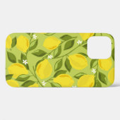 Lemons achtergrond. Hand getrokken overlappende ac Case-Mate iPhone Case (Achterkant (horizontaal))