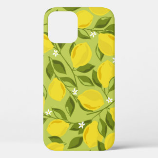 Lemons achtergrond. Hand getrokken overlappende ac Case-Mate iPhone Case