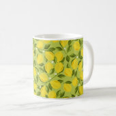 Lemons achtergrond. Hand getrokken overlappende ac Koffiemok (Voorkant rechts)