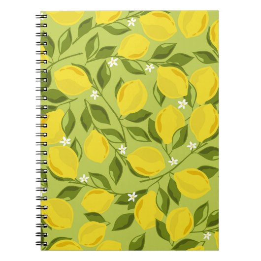 Lemons achtergrond. Hand getrokken overlappende ac Notitieboek (Voorkant)