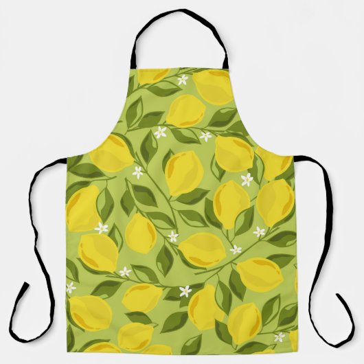 Lemons achtergrond. Hand getrokken overlappende ac Schort (Voorkant)