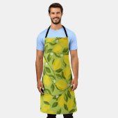 Lemons achtergrond. Hand getrokken overlappende ac Schort (Gedragen)