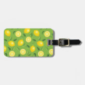 Lemons Achtergrondpatroon Bagagelabel (Voorkant horizontaal)
