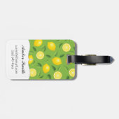 Lemons Achtergrondpatroon Bagagelabel (Achterkant horizontaal)
