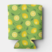 Lemons Achtergrondpatroon Blikjeskoeler (Achterkant)