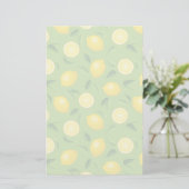 Lemons Achtergrondpatroon Briefpapier (Staand voorkant)