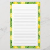 Lemons Achtergrondpatroon Briefpapier (Voorkant)