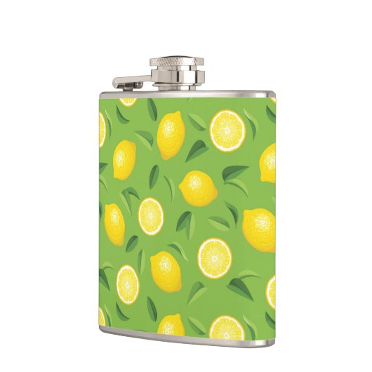 Lemons Achtergrondpatroon Heupfles (Links)