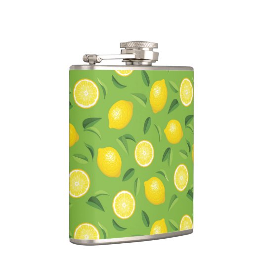 Lemons Achtergrondpatroon Heupfles (Rechts)