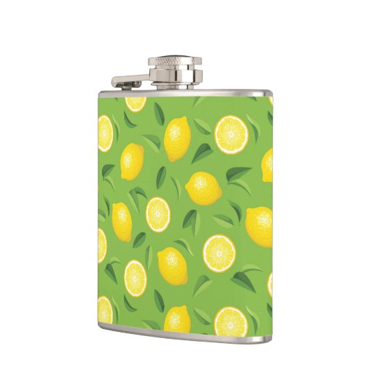 Lemons Achtergrondpatroon Heupfles (Links)