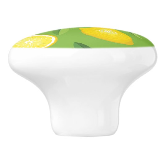Lemons Achtergrondpatroon Keramische Knop (Zijkant)