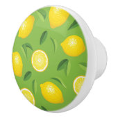 Lemons Achtergrondpatroon Keramische Knop (Rechts)