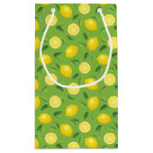 Lemons Achtergrondpatroon Klein Cadeauzakje (Achterkant)