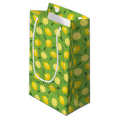 Lemons Achtergrondpatroon Klein Cadeauzakje (Voorkant Gekanteld)