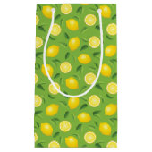 Lemons Achtergrondpatroon Klein Cadeauzakje (Voorkant)