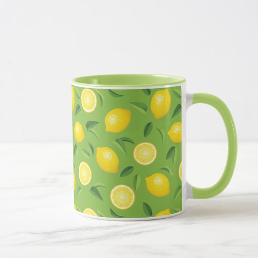 Lemons Achtergrondpatroon Mok (Rechts)
