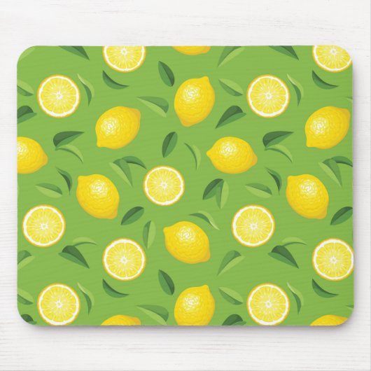 Lemons Achtergrondpatroon Muismat (Voorkant)