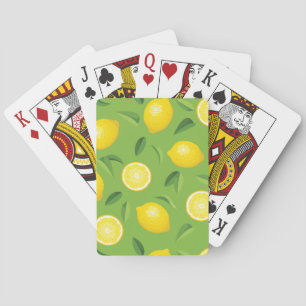 Lemons Achtergrondpatroon Pokerkaarten