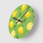 Lemons Achtergrondpatroon Ronde Klok (Hoek)