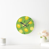 Lemons Achtergrondpatroon Ronde Klok (Huis)
