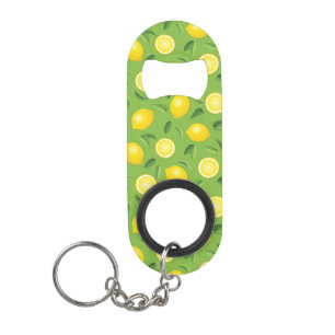 Lemons Achtergrondpatroon Sleutelhanger Flessenopener