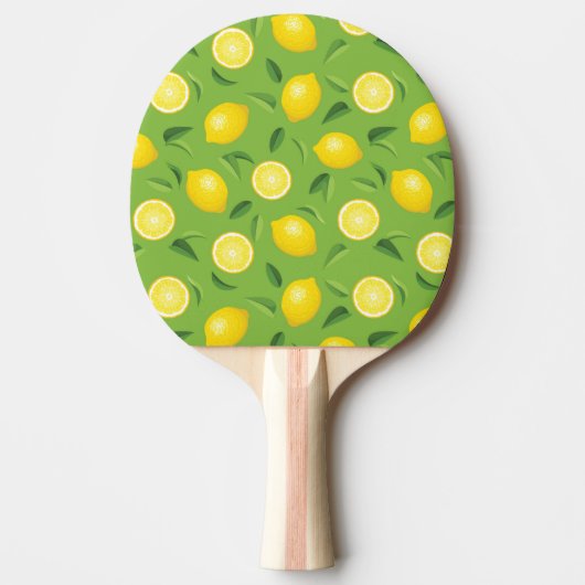 Lemons Achtergrondpatroon Tafeltennisbatje (Voorkant)