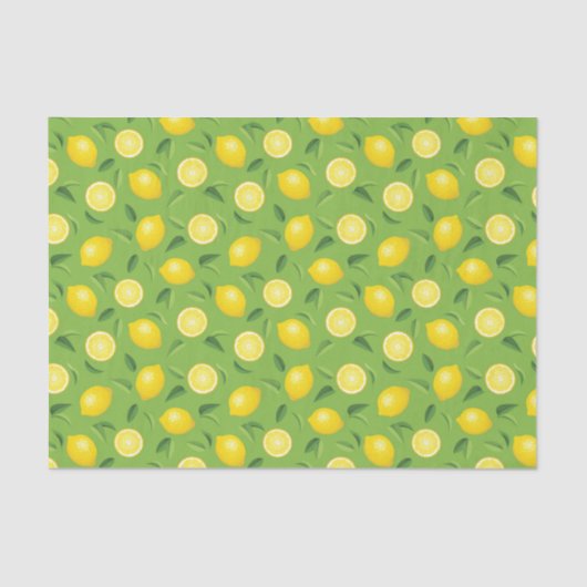 Lemons Achtergrondpatroon Tissuepapier (Voorkant)