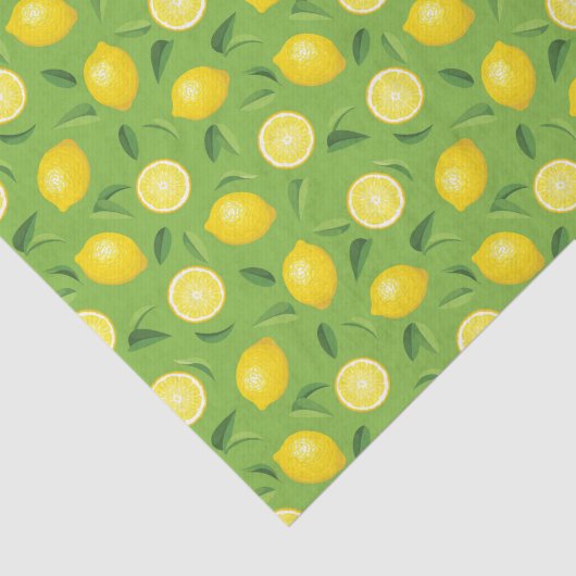Lemons Achtergrondpatroon Tissuepapier (Detail)