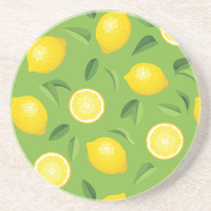 Lemons Achtergrondpatroon Zandsteen Onderzetter