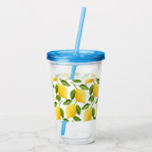 Lemons Acryltumbler/bril Acryl Drinkbeker (Achterkant)