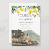 Lemons Amalfi Coast Italy Wedding Save The Date (Voorkant / Achterkant)