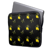 Lemons and flowers laptop sleeve (Voorkant Links)