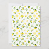 Lemons and Flowers with Foliage Baby Shower Kaart (Achterkant)