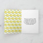 Lemons and Foliage Baby Shower Bedankkaart (Binnen)