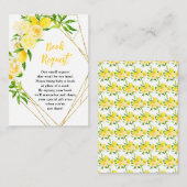 Lemons and Foliage Baby Shower Book Request Informatiekaartje (Voorkant / Achterkant)