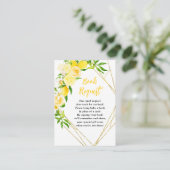 Lemons and Foliage Baby Shower Book Request Informatiekaartje (Staand voorkant)