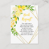 Lemons and Foliage Baby Shower Book Request Informatiekaartje (Voorkant)