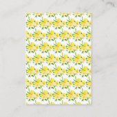 Lemons and Foliage Baby Shower Diaper Raffle Informatiekaartje (Achterkant)
