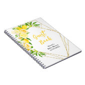 Lemons and Foliage Baby Shower Guest Book Notitieboek (Rechterzijde)