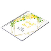 Lemons and Foliage Baby Shower Guest Book Notitieboek (Linkerzijde)