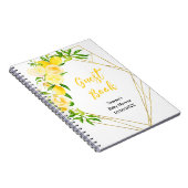 Lemons and Foliage Baby Shower Guest Book Notitieboek (Rechterzijde)
