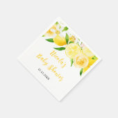 Lemons and Foliage Baby Shower Servet (Hoek)